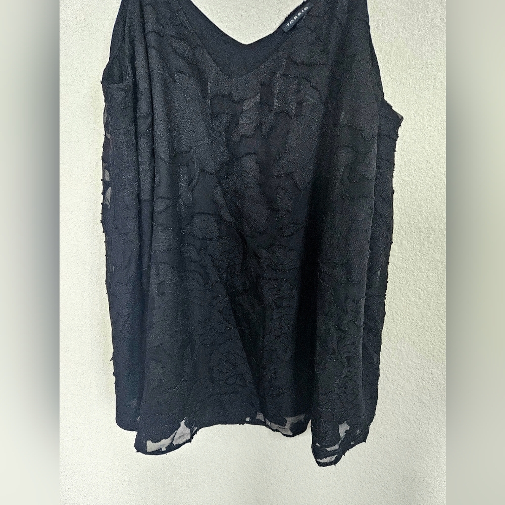 Torrid Black Floral Lace Blouse
